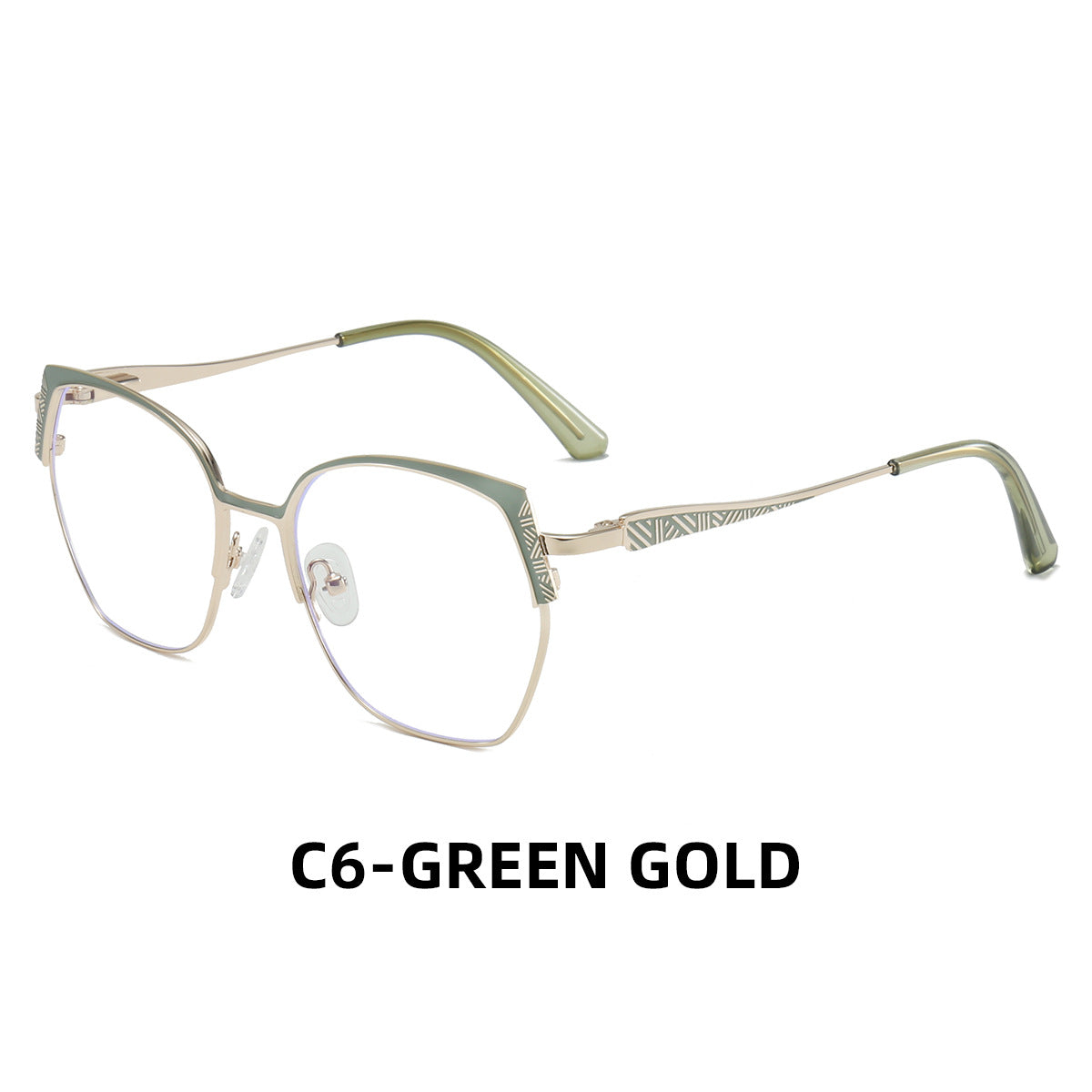 Stylish Metal Blue Light Blocking Glasses Frame for Women