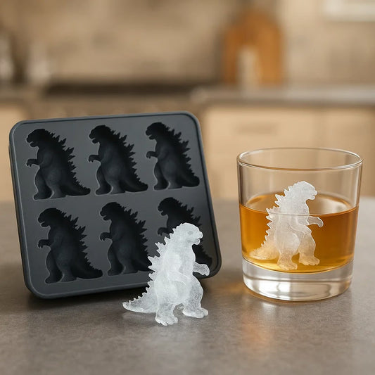 Godzilla Ice Cube Mold – 3D Silicone Freezer Tray for Drinks & Parties