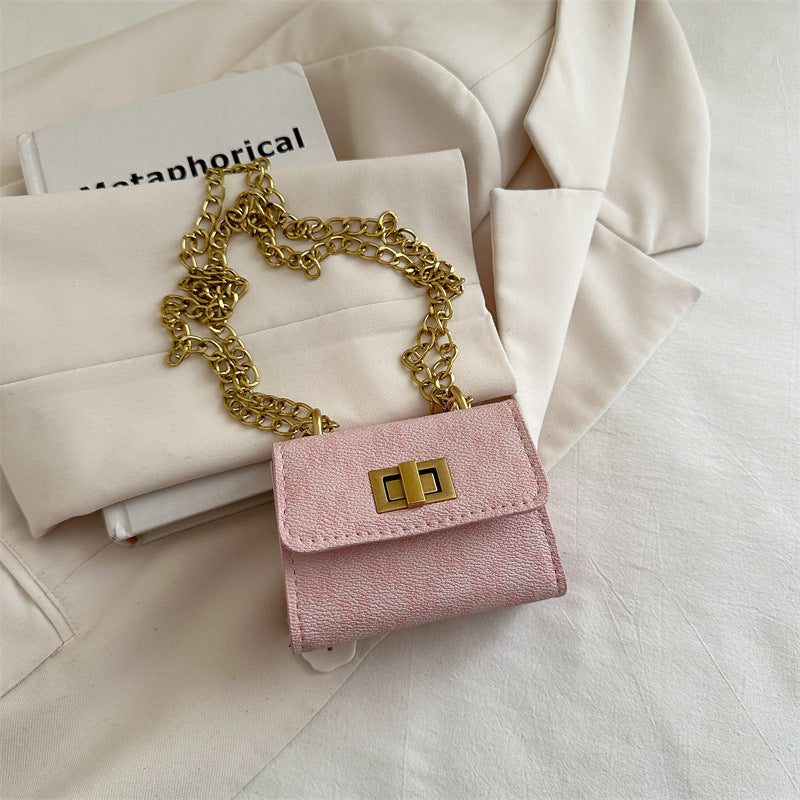 Classic Small Chain Shoulder Bag – Trendy PU Square Crossbody for Women