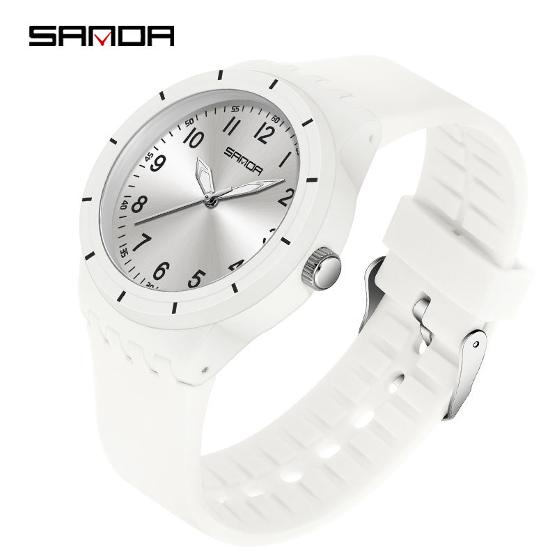 Sanda Luminous Quartz Watch – Waterproof Student Sports Wristwatch