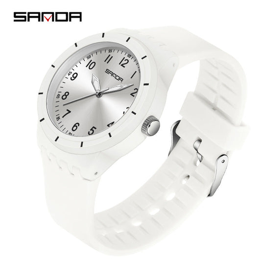 Sanda Luminous Quartz Watch – Waterproof Student Sports Wristwatch