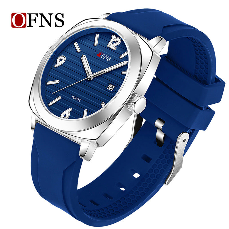 OFNS Men’s Quartz Business Watch – Waterproof Luminous Calendar Watch with Square Dial