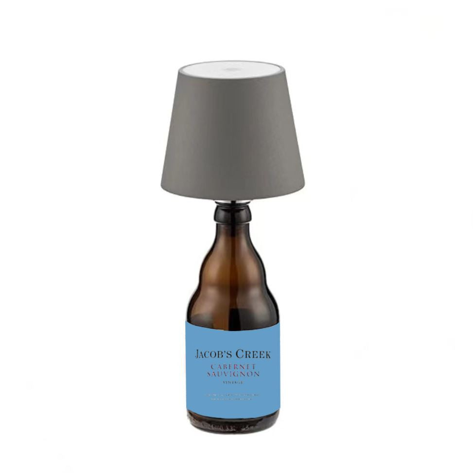 Red Wine Bottle Table Lamp – Creative Glass Accent Light with 3-Level Dimmer