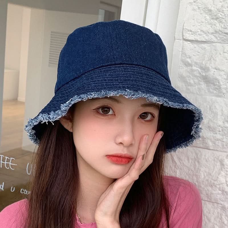 Women's Wide Brim Bucket Hat – Korean Style Hat for Summer