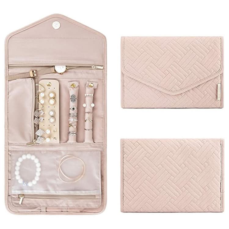Portable Velvet Jewelry Roll – Travel Organizer Bag