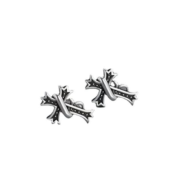 Men’s Trendy Cross Earrings – Stylish Statement Jewelry
