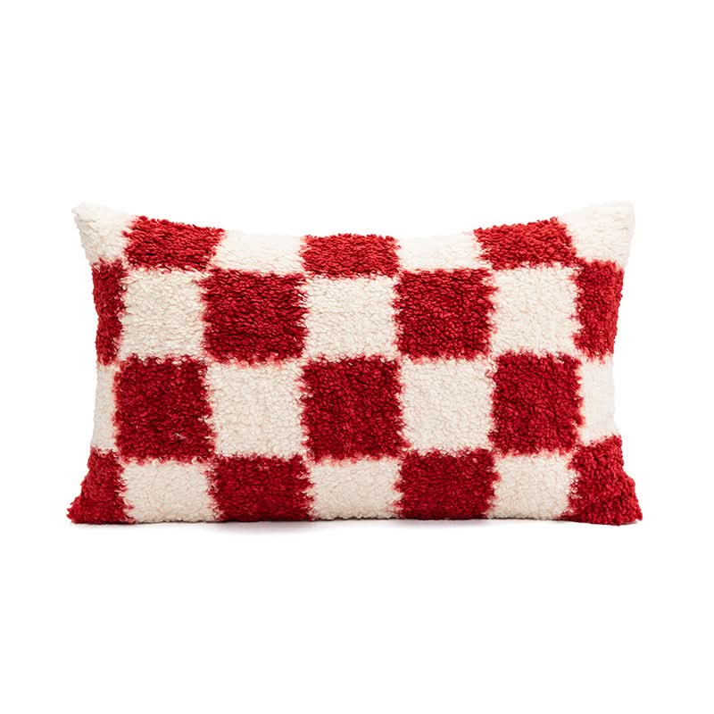 Nordic Red Festive Cushion Cover – Embroidered