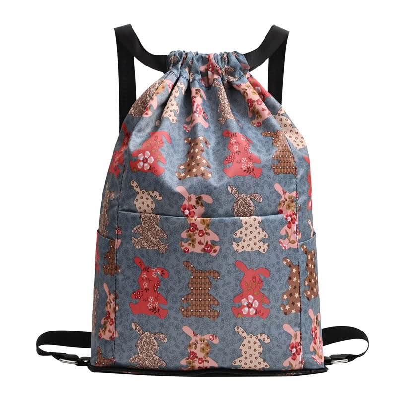 Unisex Foldable Gym Drawstring Backpack – For Travel & Outdoor Activities