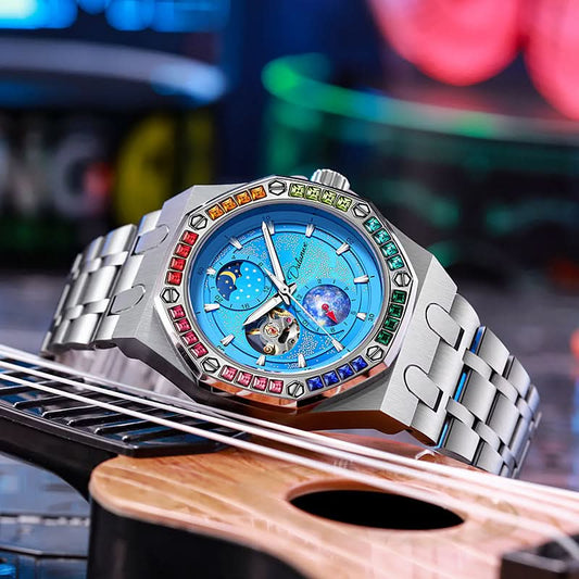 Genuine Mechanical Rainbow Starry Sky Watch