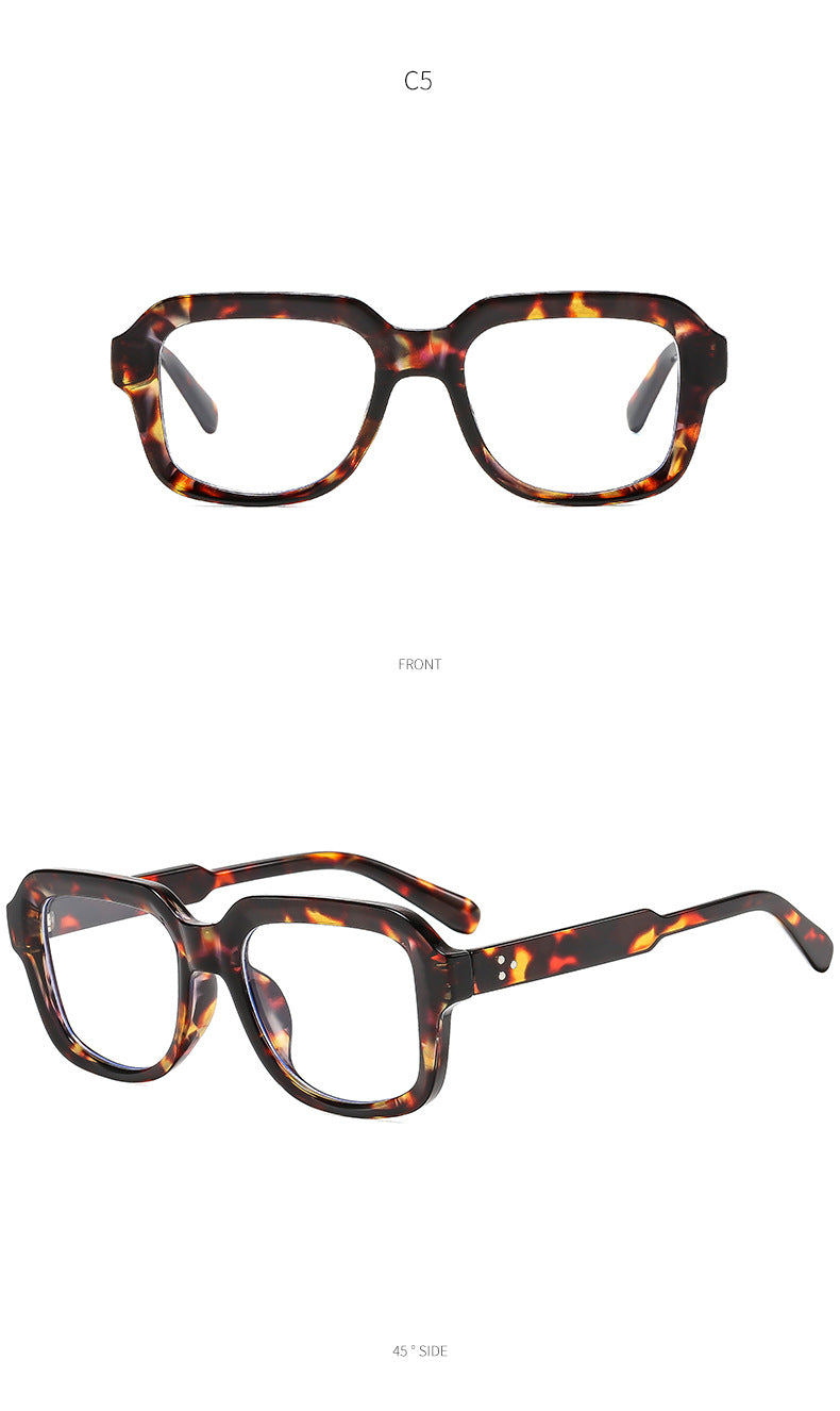 Square Blue Light Blocking Eyeglasses Frame – Minimalist Studded Design, Fashion Sunglasses for Everyday Wear