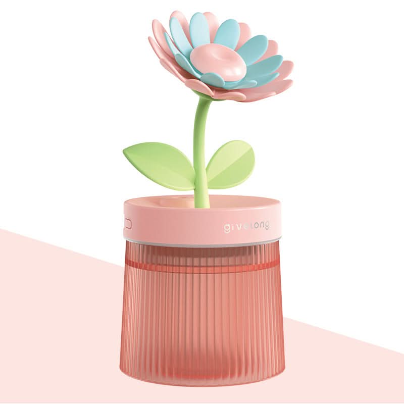 USB Flower Humidifier with Colorful Night Light