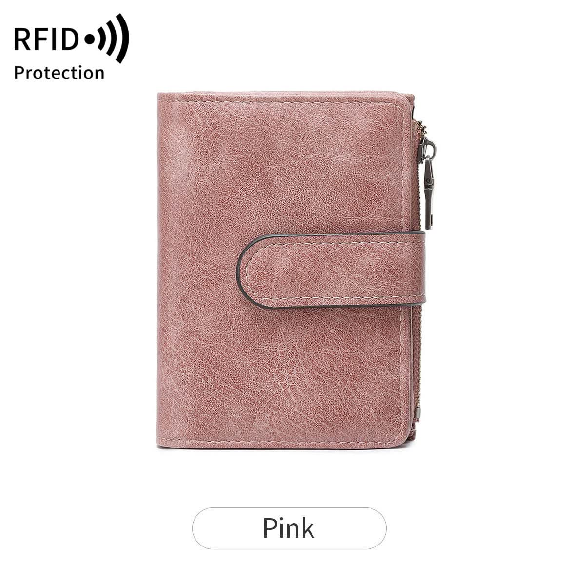 Women's RFID Blocking PU Leather Tri-Fold Wallet – Multi-Card