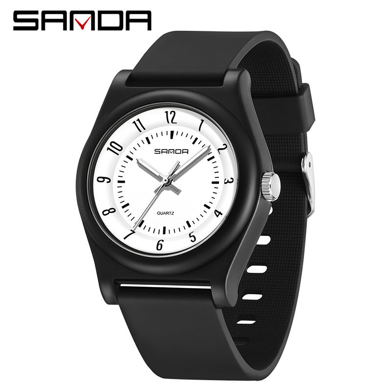 Sanda Waterproof Student Quartz Watch – Luminous Casual Unisex Wristwatch