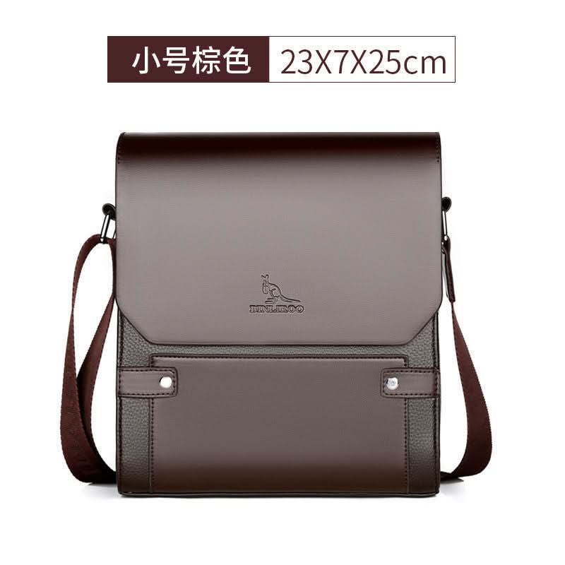 Men's Retro PU Leather Business Messenger Bag – Shoulder Briefcase