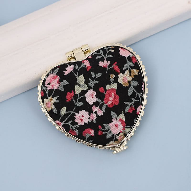 Chinese-Style Portable Mini Makeup Mirror - Double-Sided Folding Design (Set of 2 pcs.)