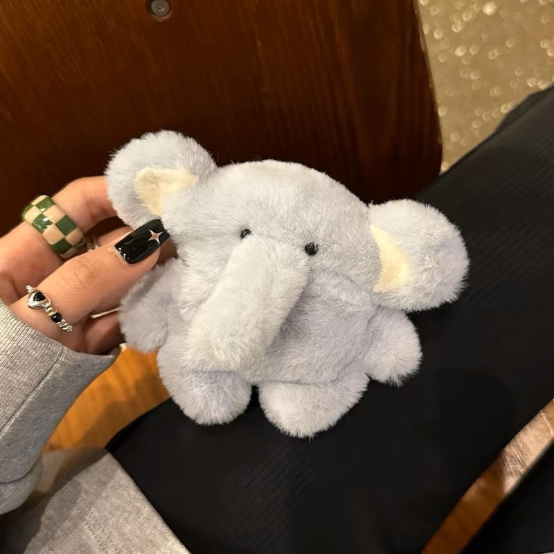 Plush Elephant AirPods Case – Cute Light Blue Cover for AirPods 1/2/3/Pro