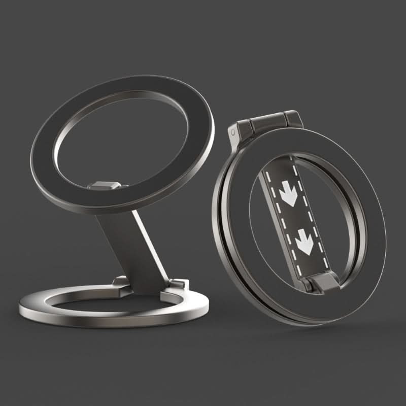 Mag Safe Double-Sided Magnetic Phone Holder – 360° Rotating Metal Ring Stand