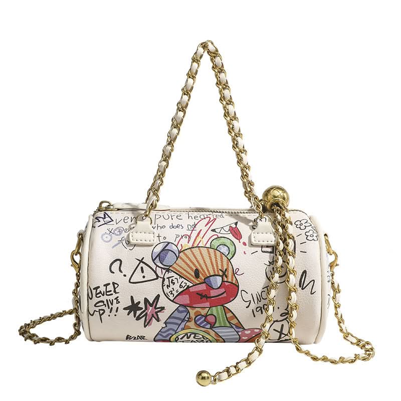 Bear Cylindrical Shoulder Bag