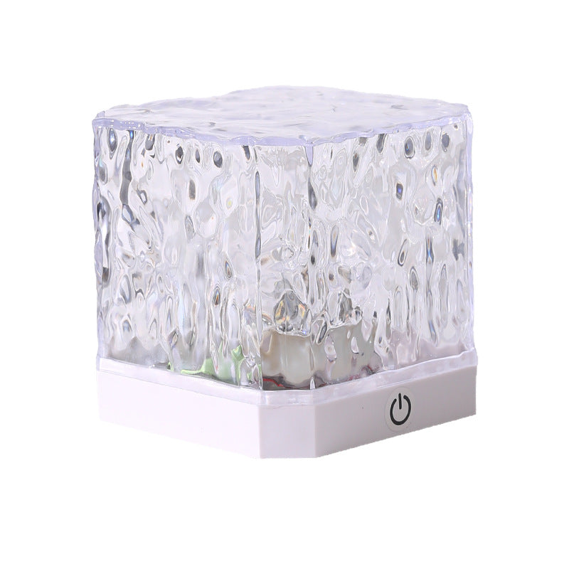 Romantic Water Ripple LED Night Light – Color Projection Lamp | Touch Control