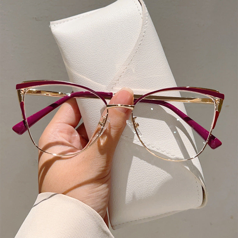 Cat Eye Anti-Blue Light Glasses – Premium Metal Frame, Office & Daily Wear | Fashion Sunglasses