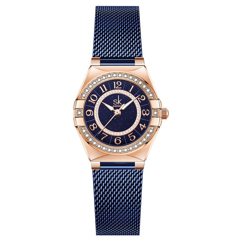 SK Women’s Quartz Watch – Numeral Dial, 30M Waterproof Round Dial Fashion Watch