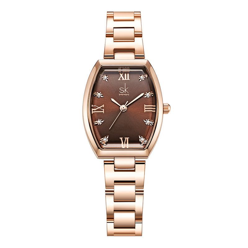 SK Women’s Rectangle Quartz Watch – 30M Waterproof Fashion Wristwatch
