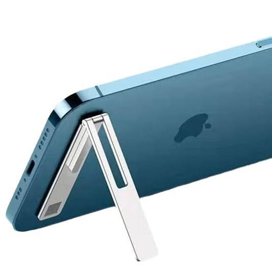 One-line folding mobile phone stand desktop invisible back sticker metal lazy stand adhesive small mini sticker