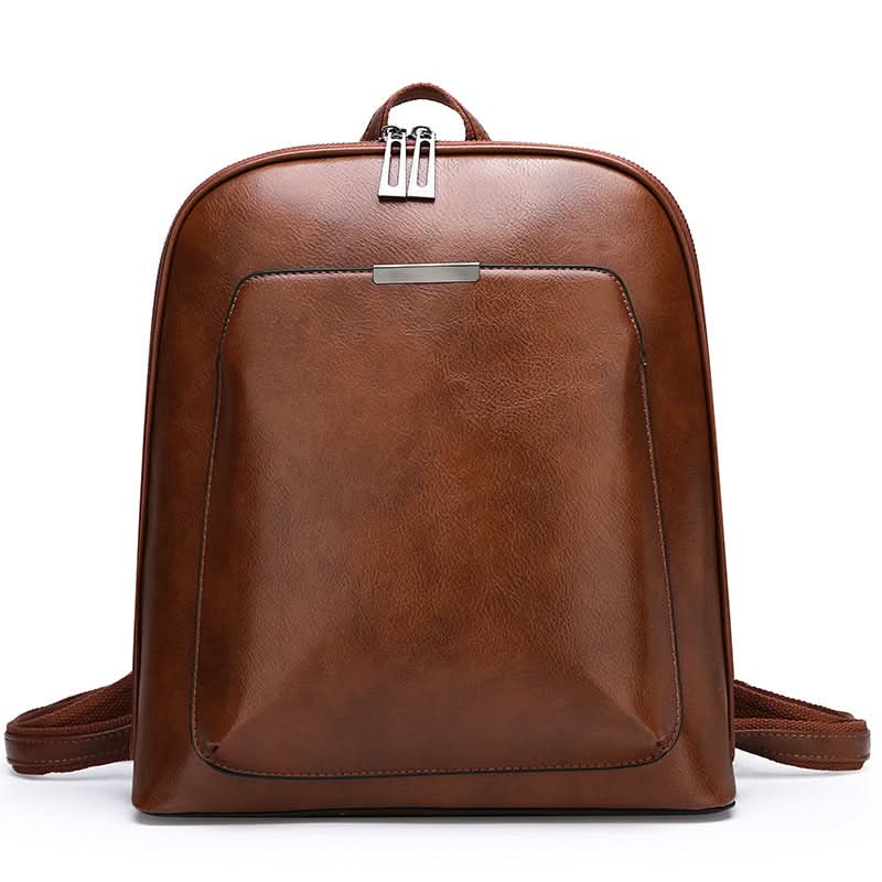 Unisex PU Leather Luxury Backpack – With Laptop Compartment