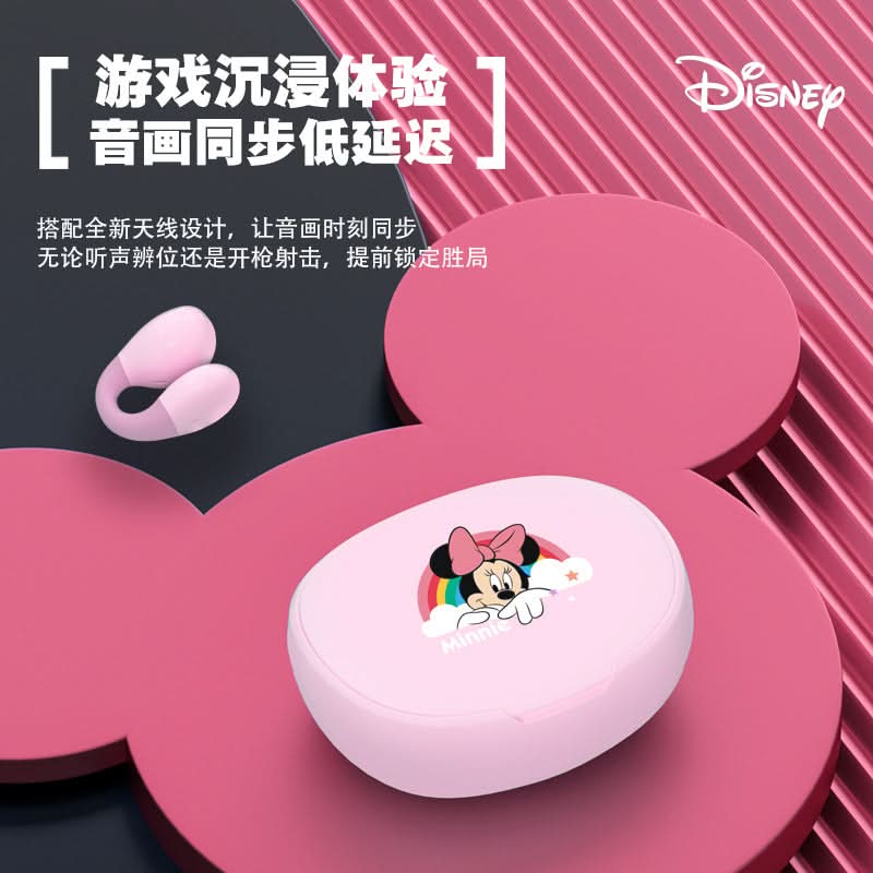 TWS Disney Wireless Ear Clip Bluetooth Headset – Noise Reduction For Sports & Gaming