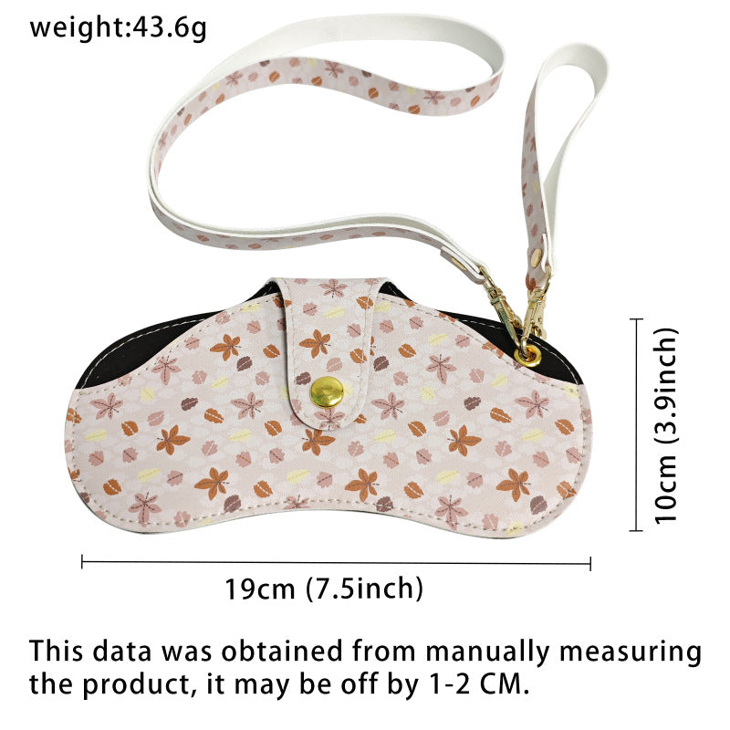 Floral Neck Hanging Leather Glasses Case – Stylish Glasses Holder
