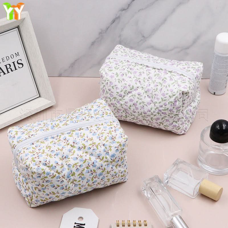Spring Floral Large Capacity Travel Cosmetic Bag