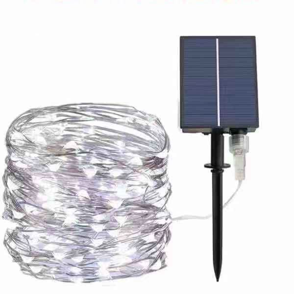 Solar LED String Lights, Waterproof Copper Wire