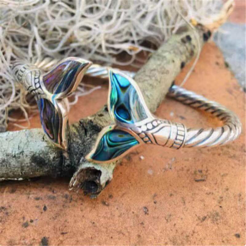 Mermaid-Inspired Open Cuff Bracelet for Women
