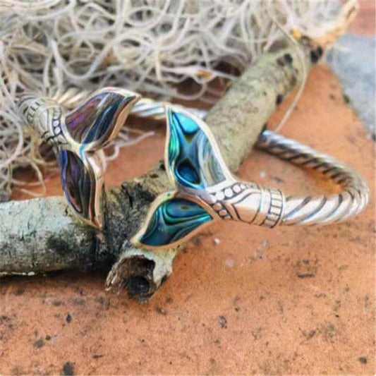 Mermaid-Inspired Open Cuff Bracelet for Women