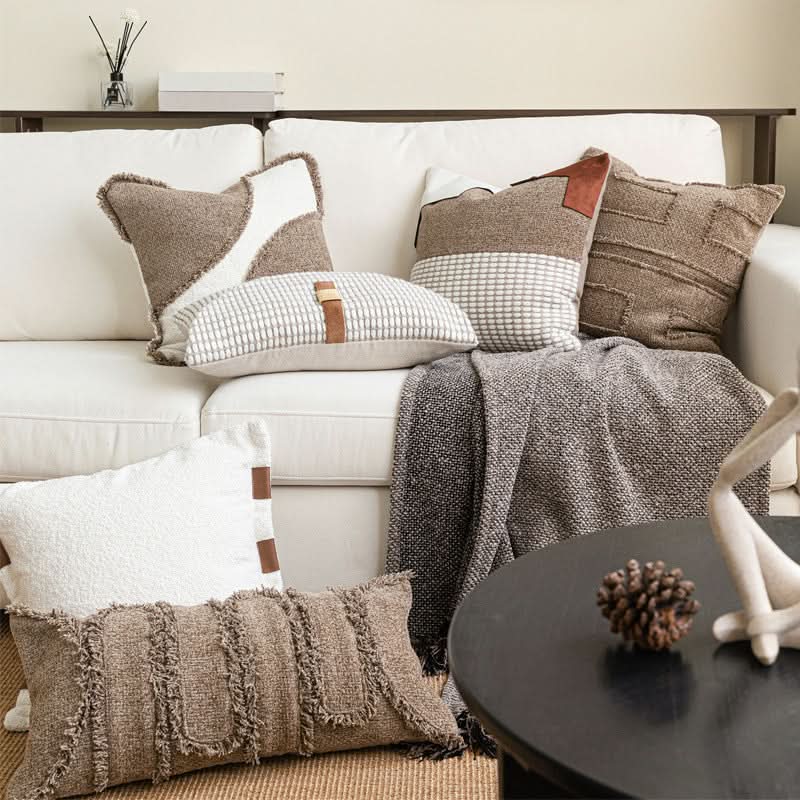 Premium Modern Wabi Style Pillow Cover - Soft Furnishing Cushion for Living Room