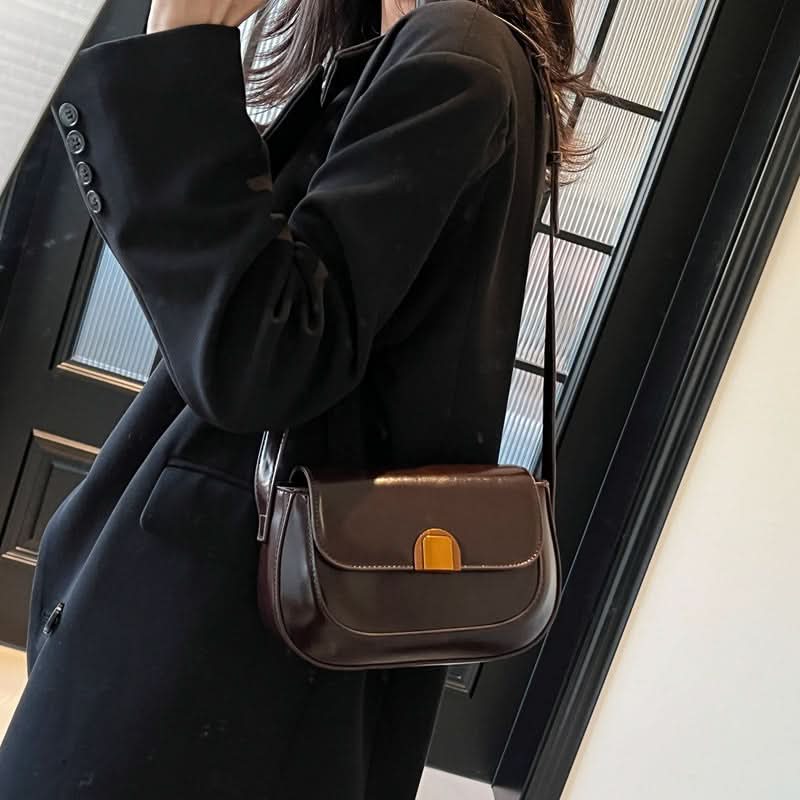 Women’s Trendy Retro Saddle Underarm Bag – Fashion PU Shoulder Messenger Bag