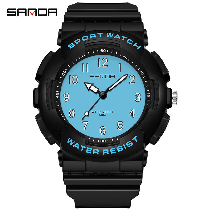 Sanda Waterproof Digital Sports Watch – Stylish Unisex Quartz Watch for Teens