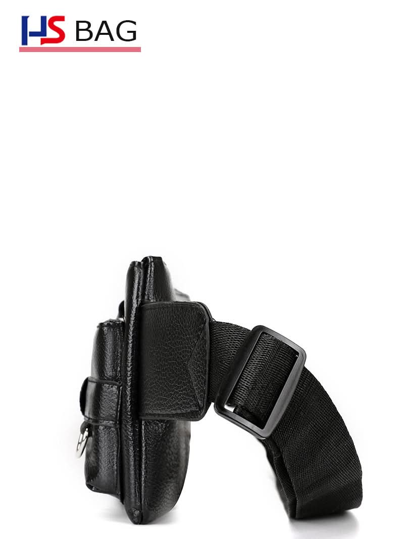 Men's PU Leather Chest and Waist Bag – Multi-Layer
