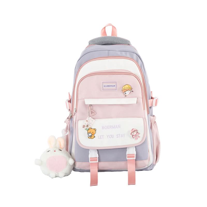 Girls' Cute Large-Capacity School Backpack – Multi-Layer Backpack