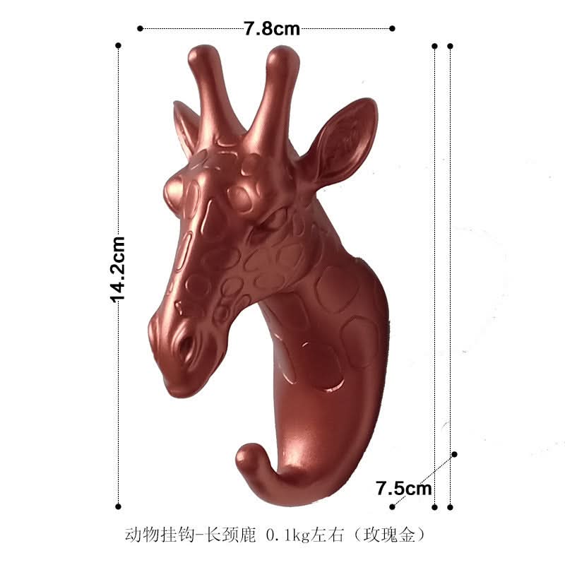 Punch-Free Animal Head Wall Hook – Decorative Deer Head Sticky Hanger