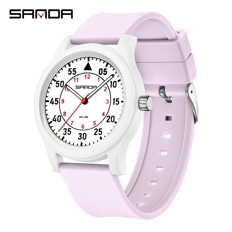 Sanda Waterproof Quartz Watch – Luminous Sports Watch for Students & Kids