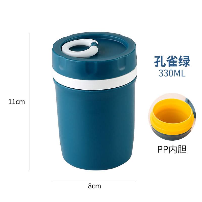 330ml Double-Layer Plastic Soup Cup – Portable Insulated Water Cup for Home & Office