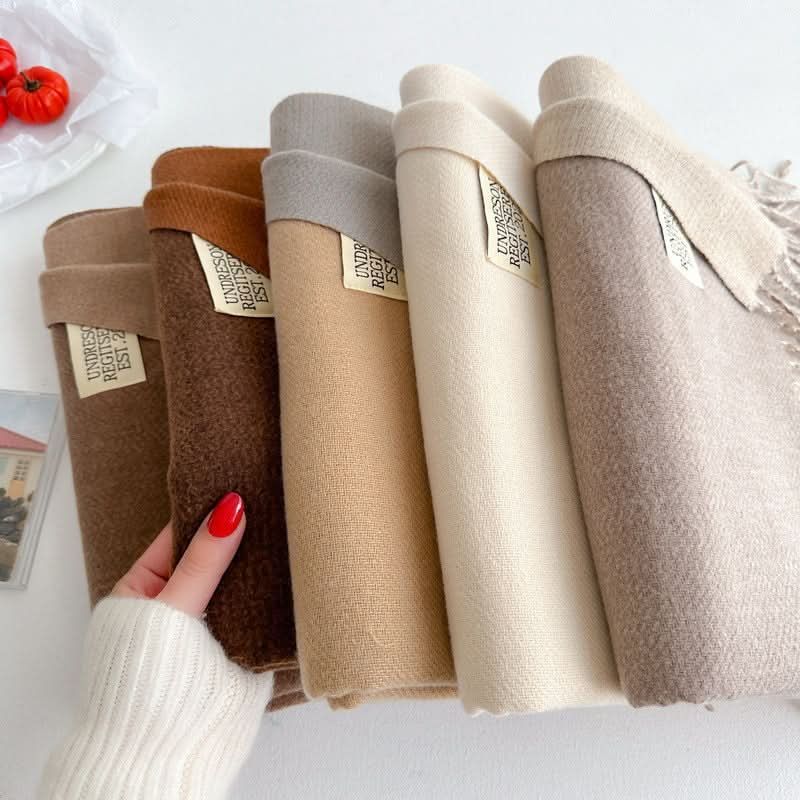 Korean Style Double-Sided Imitation Cashmere Scarf