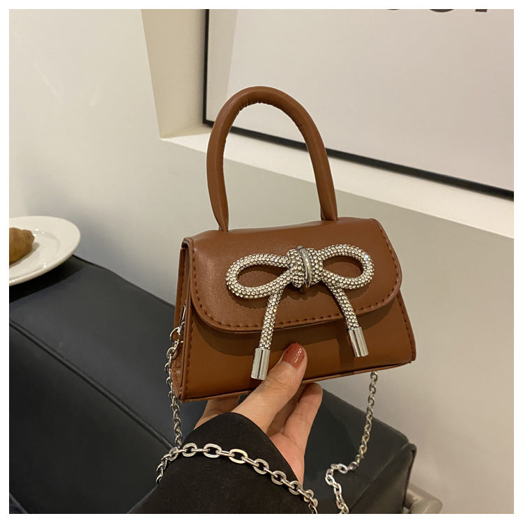Cute Mini Handbag for Women – Bowknot PU Shoulder Lipstick Crossbody Bag