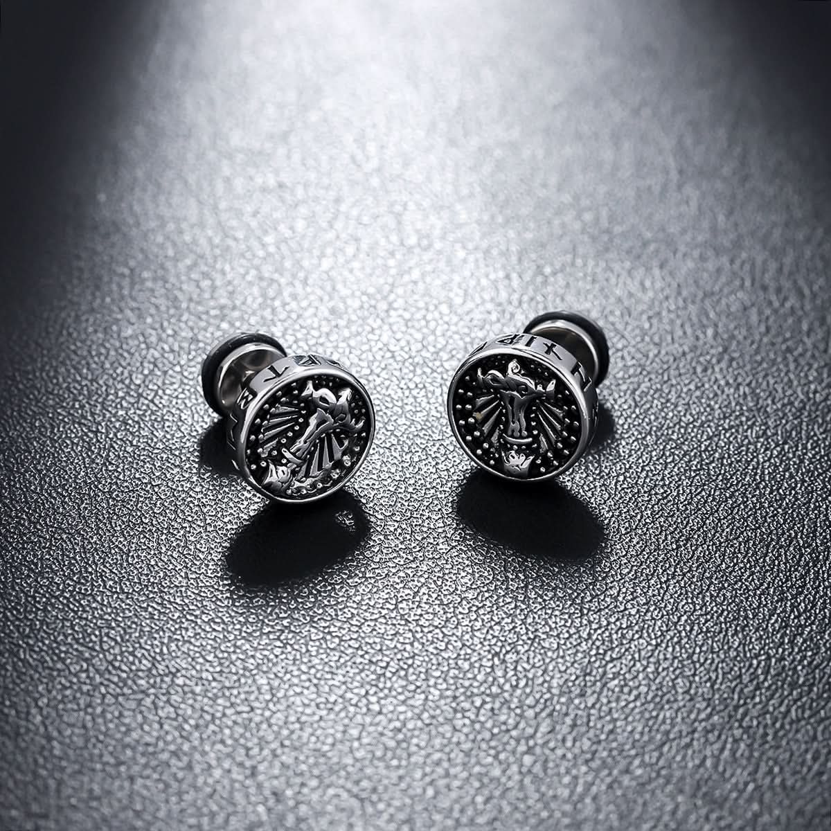 Men’s Retro Skull Earrings – Edgy Punk Style Jewelry