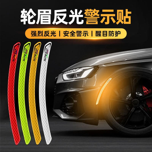 Reflective Car Wheel & Bumper Stickers – Anti-Collision Safety Decals