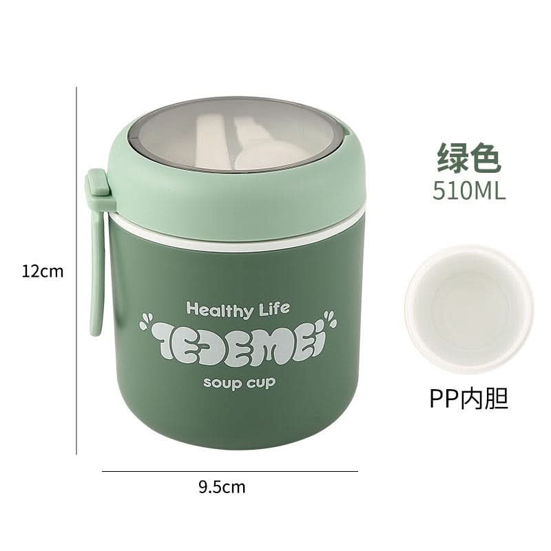 Portable Soup & Porridge Container Stainless Steel Insulated Breakfast Cup – 530-710ml