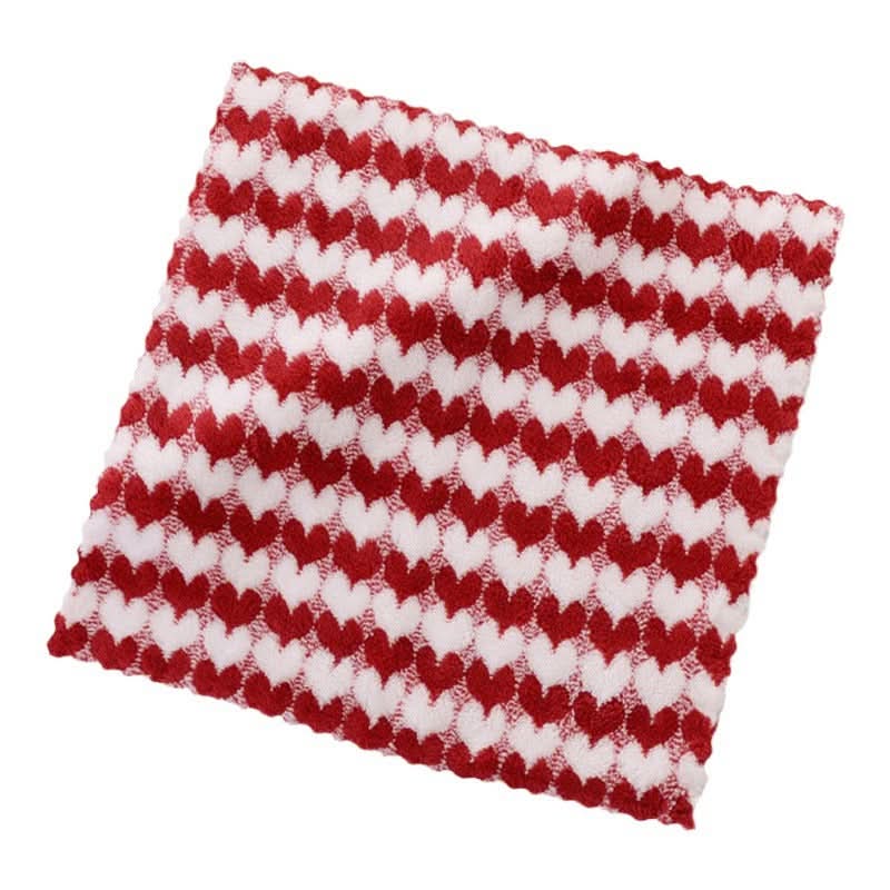 1 Set Coral Fleece Absorbent Hand Towels - 30x30