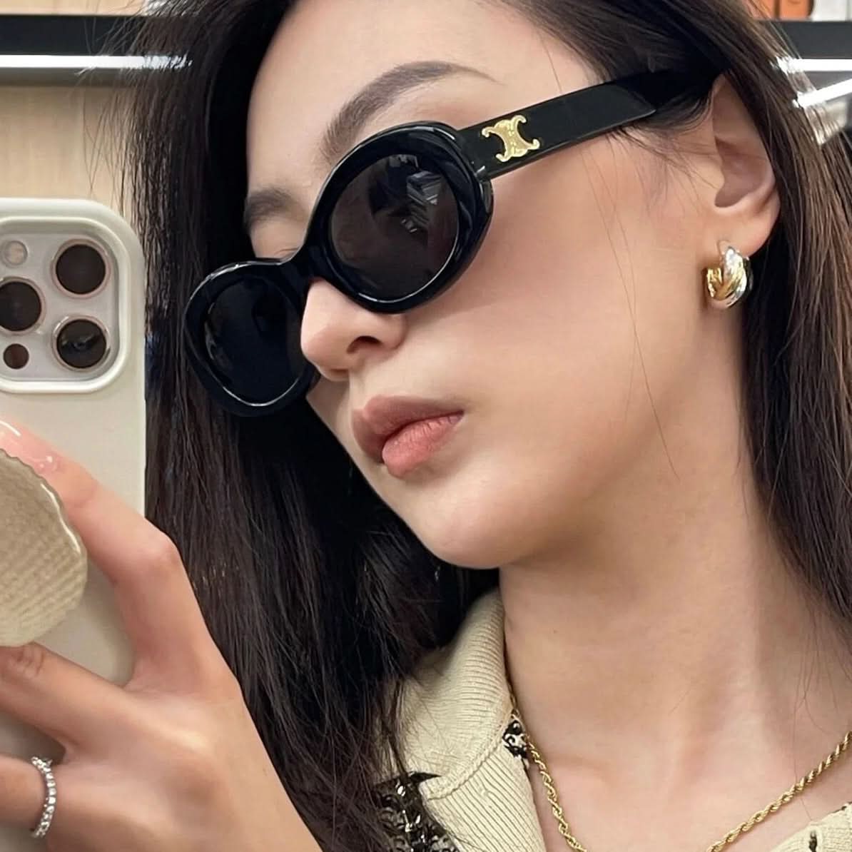 Women's Retro Oval Sunglasses – UV400 Protection, Vintage Disco Style