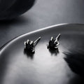 Unisex Trendy Dragon Claw Starry Sky Stone Earrings – Black Copper
